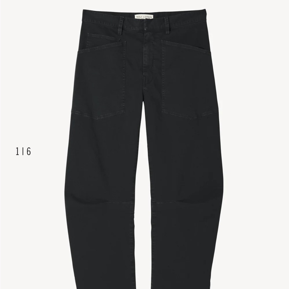Nili Lotan shon barrel pants in carbon